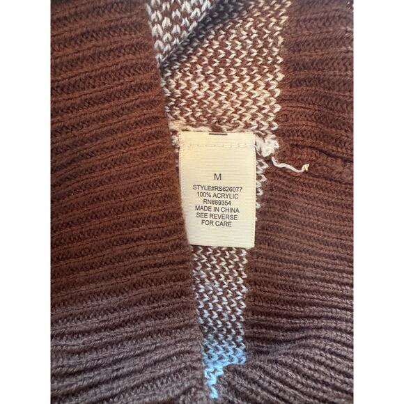 No Comment Sweater Vest‎ Womens Juniors M Brown White Checkered Hearts Academia - Picture 8 of 8